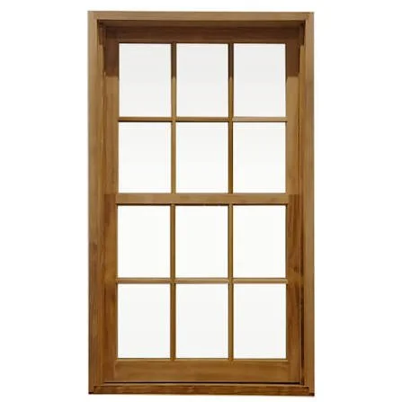 Pella Reserve doiuble hung window with six panes and a frame.