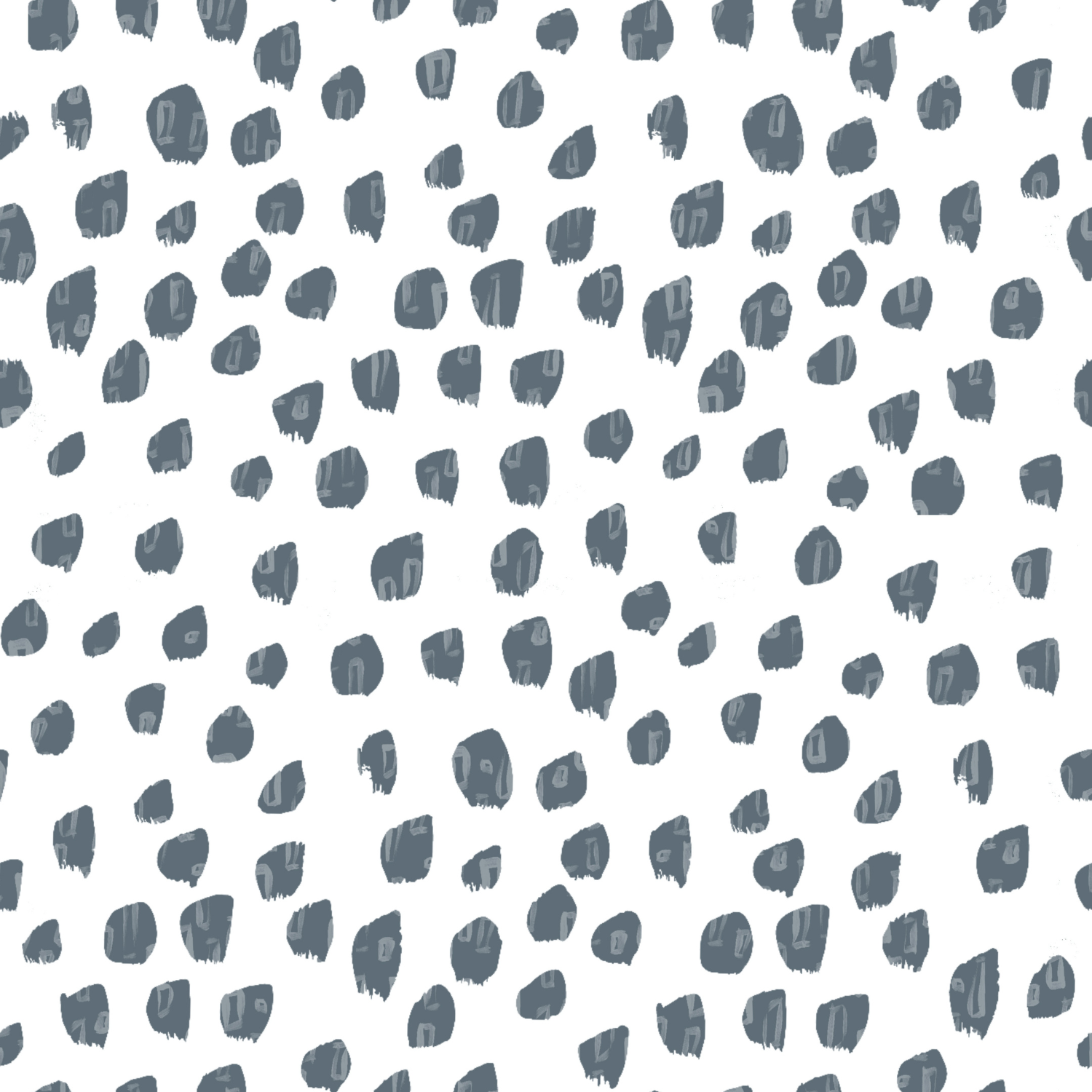 A pattern of irregularly shaped gray spots on a white background resembling animal print.