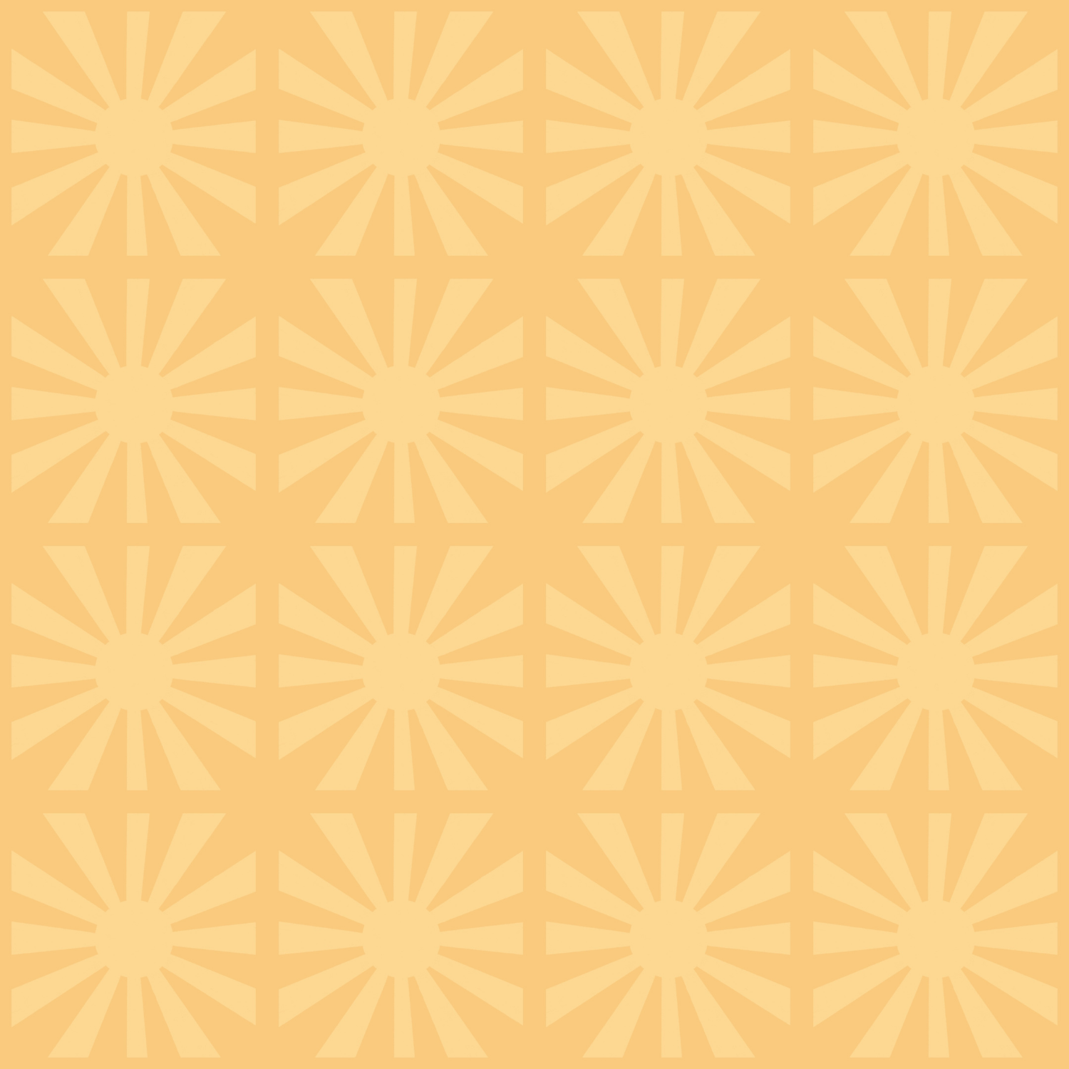 A geometric pattern with starburst designs in a light orange color.