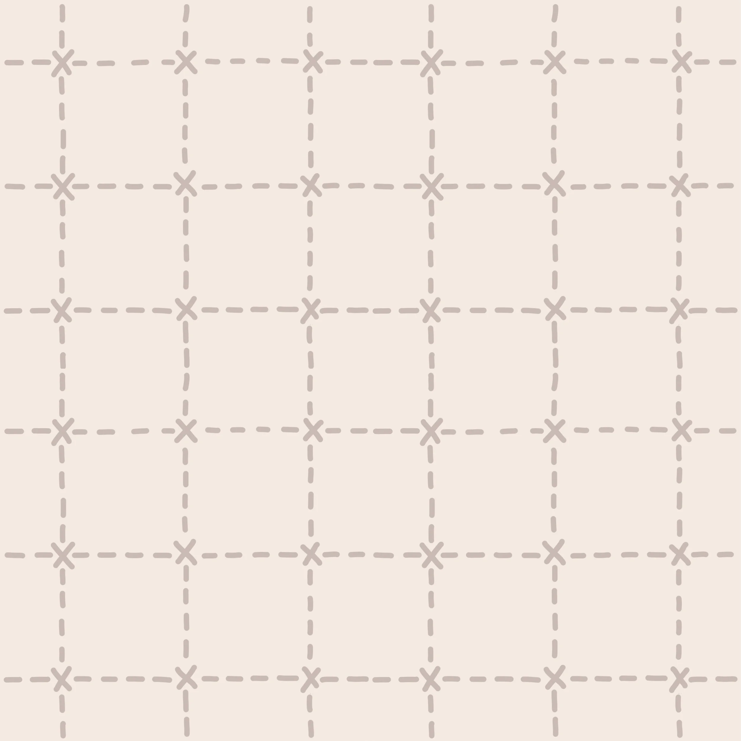 A beige background with a grid of dashed lines and X marks.