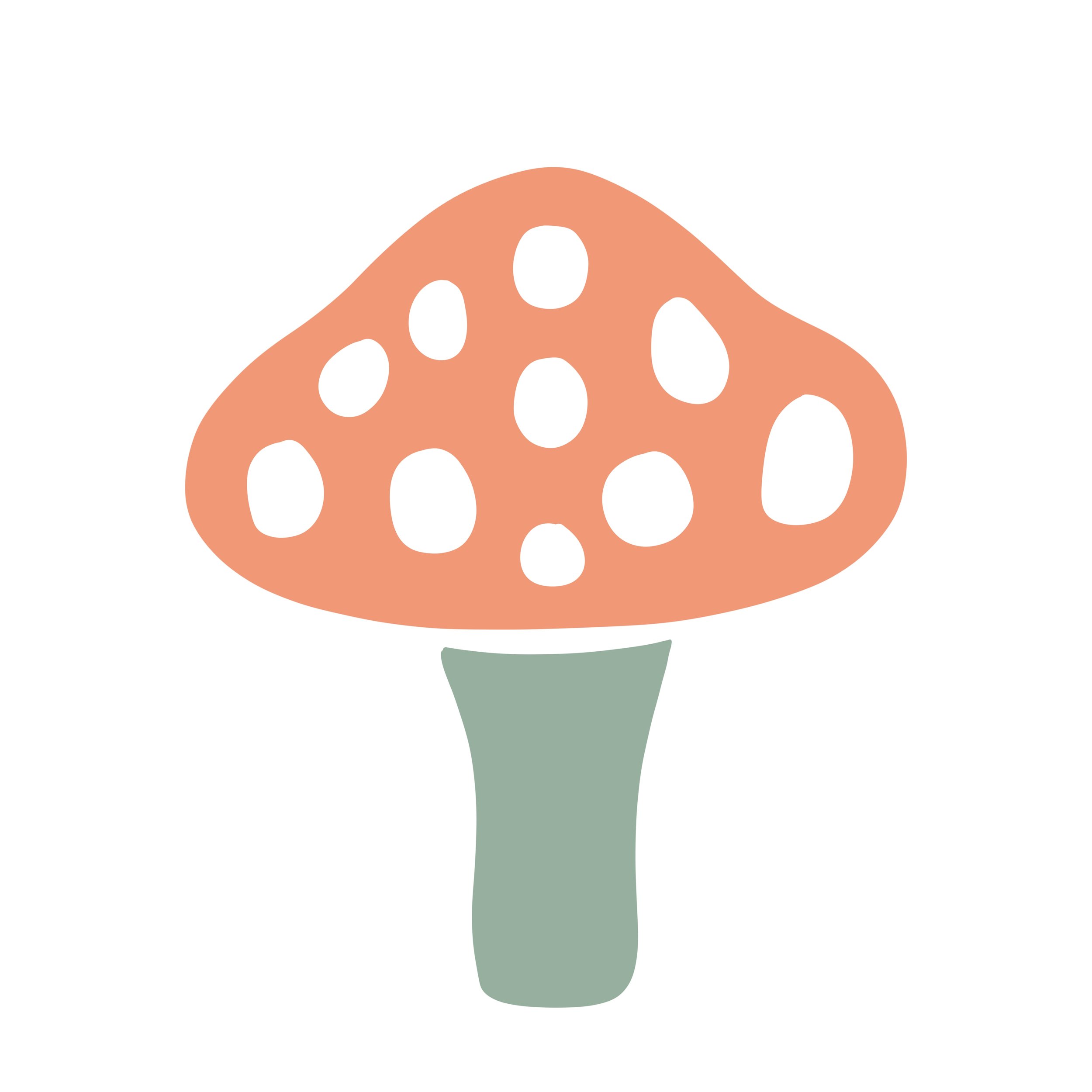 A digital illustration of an orange halved fruit with white seeds inside, placed in a small gray bowl.
