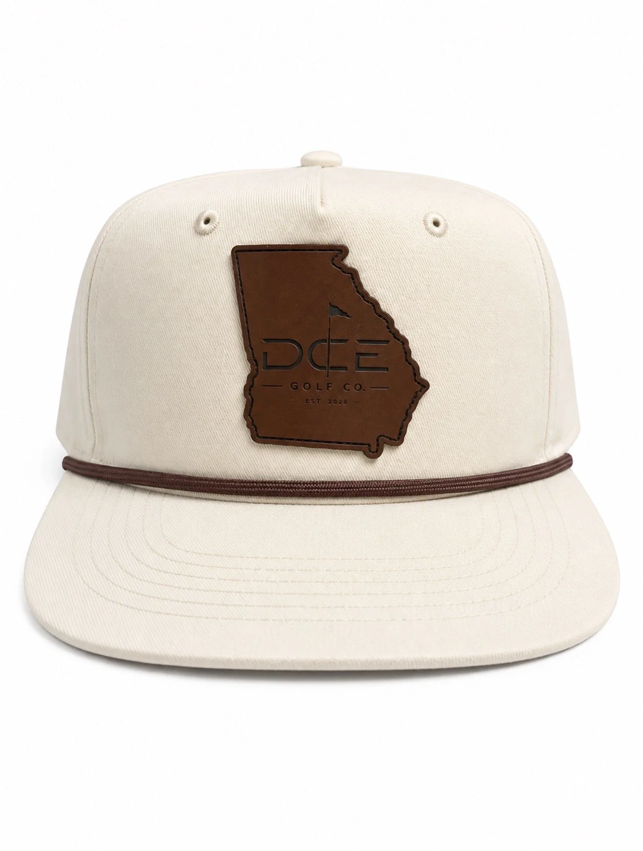 DCE Golf Co. -Snapback Georgia Leather Rope Hat
