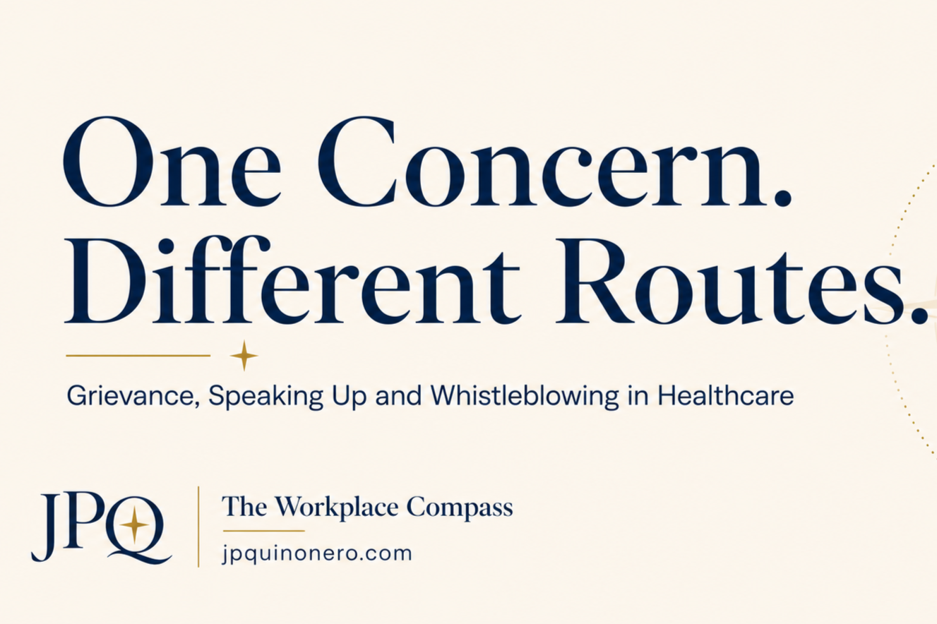 One Concern, Different Routes: Understanding Grievance, Speaking Up and Whistleblowing in Healthcare