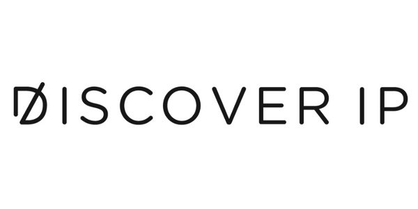 Logo with the words 'Discover IP' in black text on a white background.
