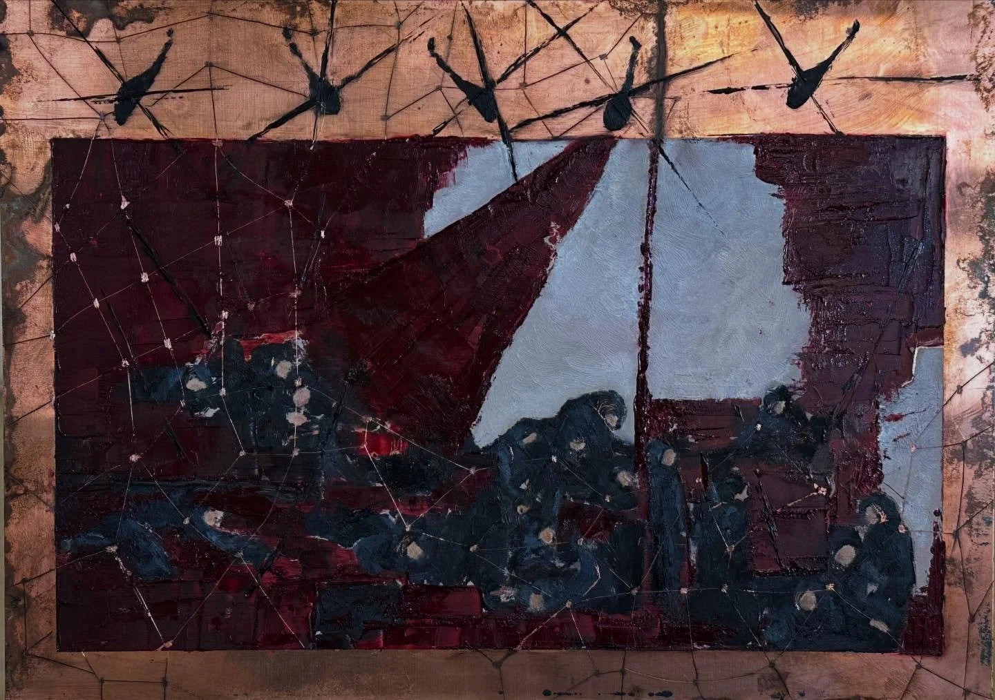 Oil painting onto copper with dry point etching + some other pictures regarding art&hellip;