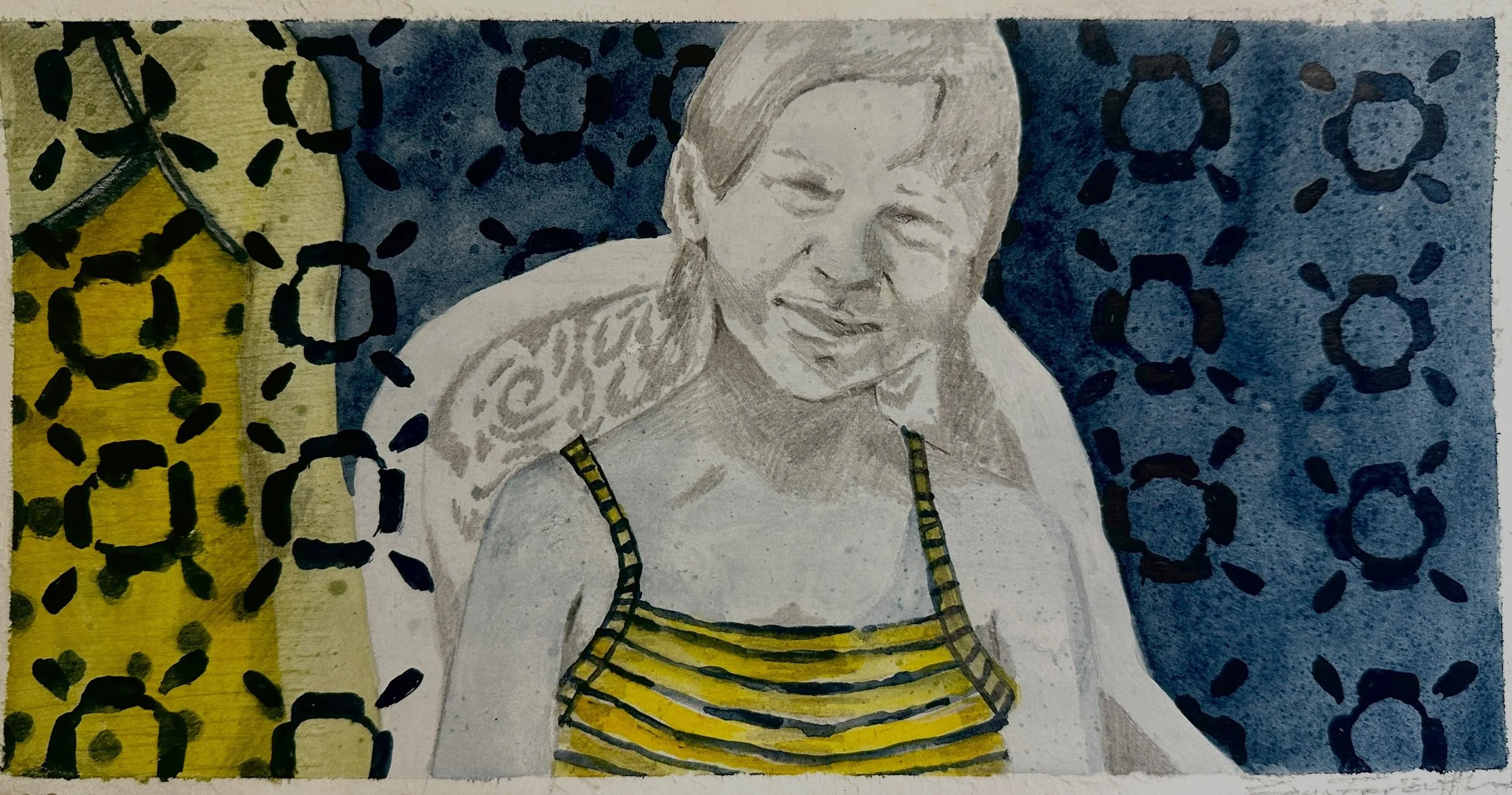 A quick quick watercolor painting&hellip; with graphite&hellip;.