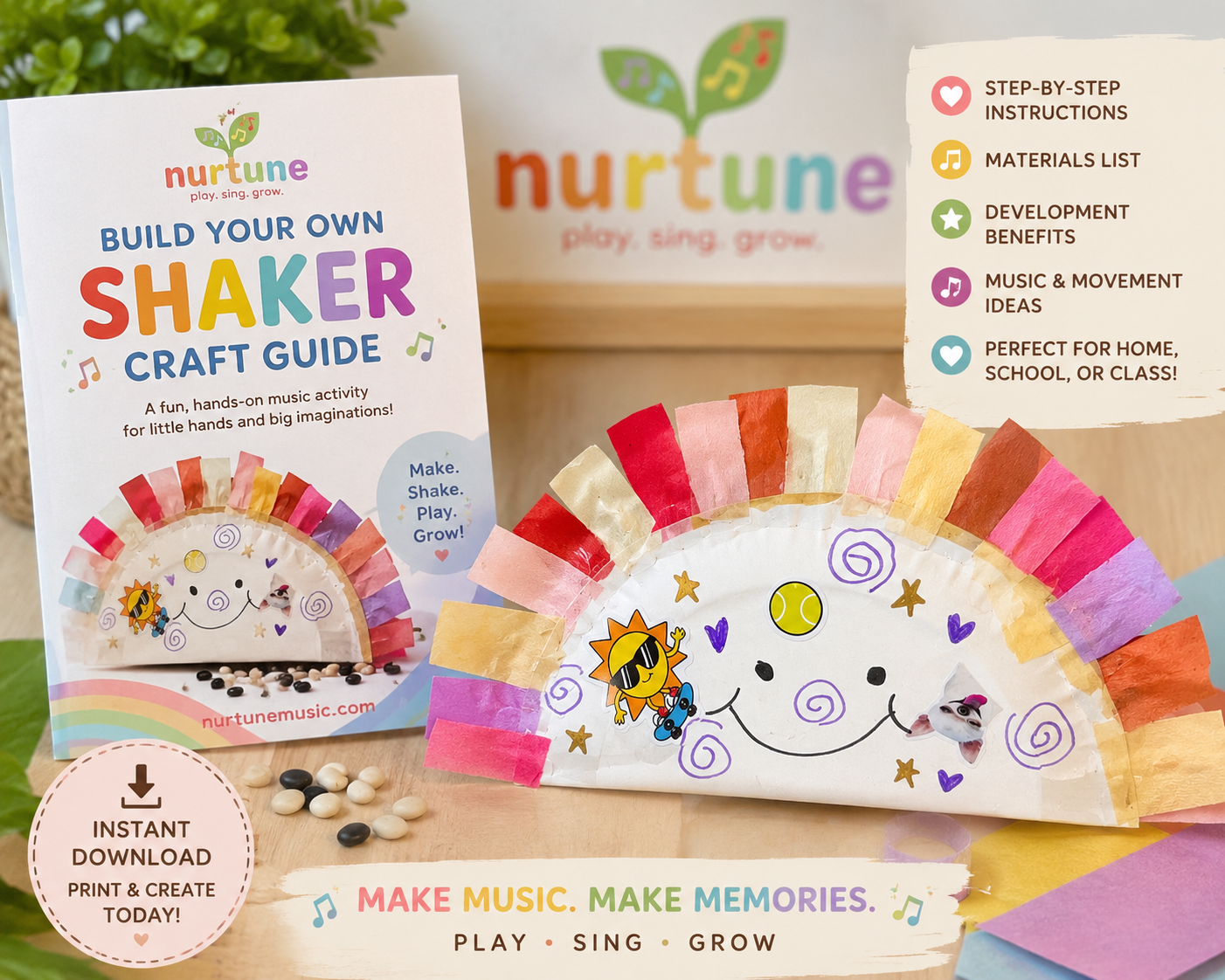 Nurtune Build Your Own Shaker Craft Guide (FREE Digital Download)