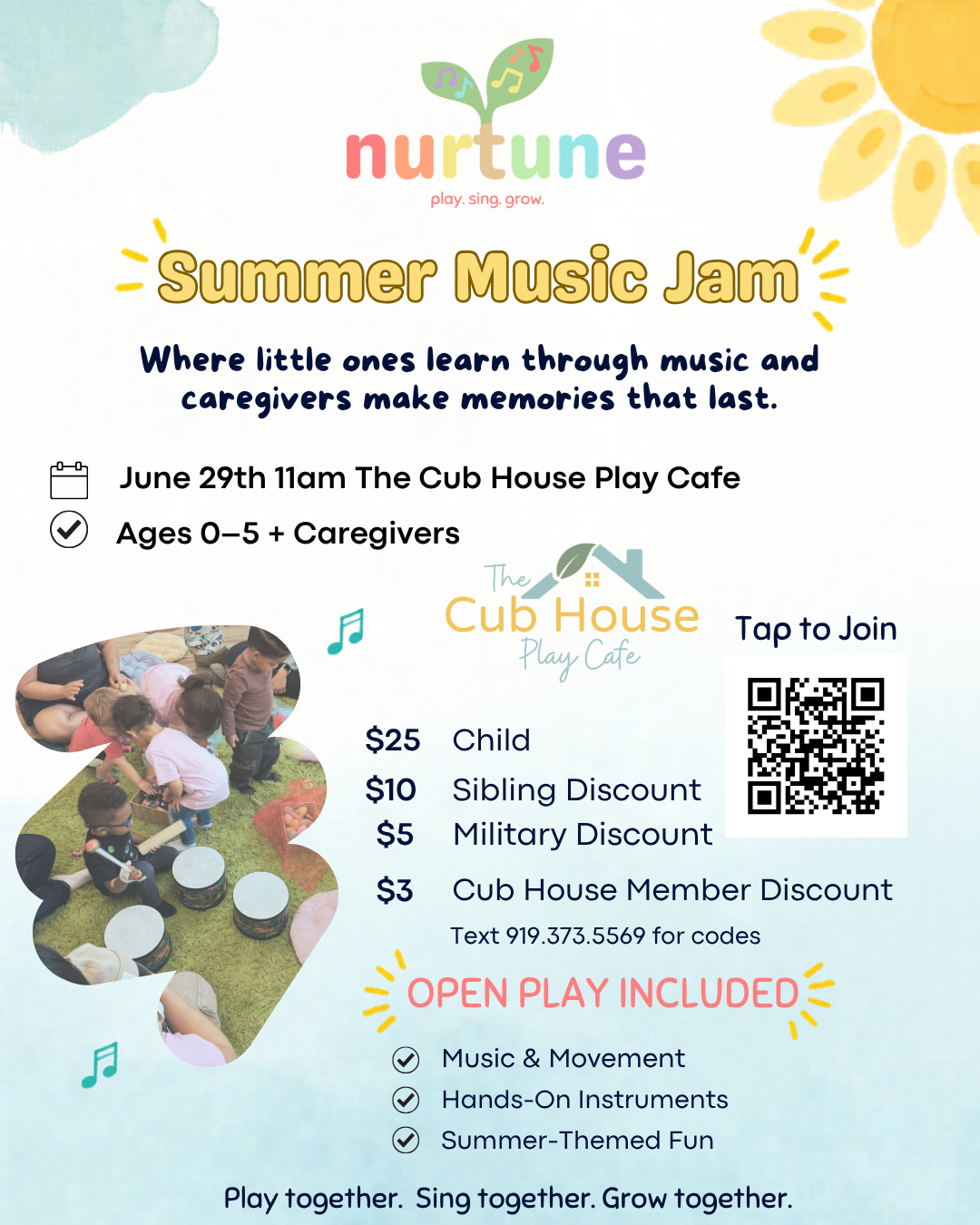 Summer Music & Movement: Nurtune Pop-Up Class