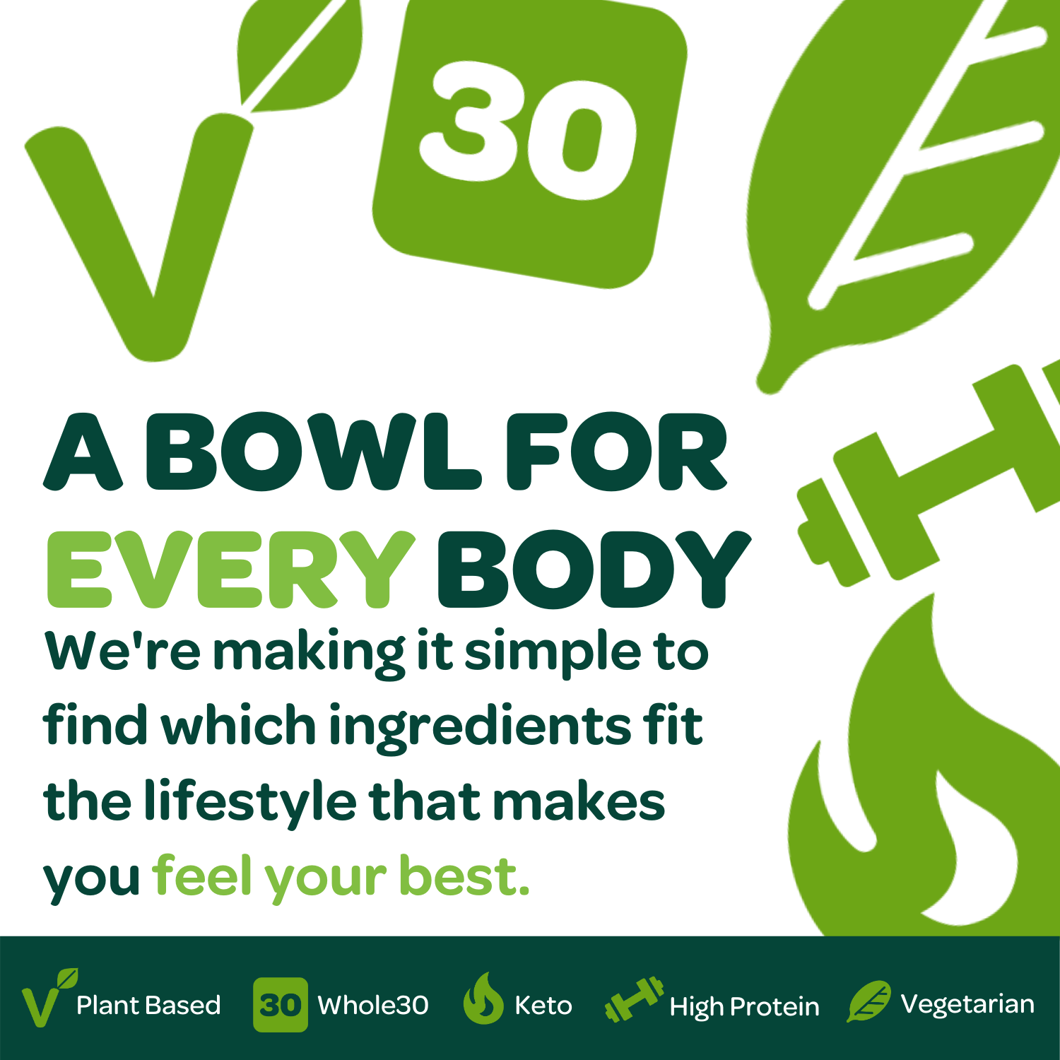 A diverse selection of bowls showcasing healthy ingredients, promoting lifestyle nutrition for every individual at Verde.