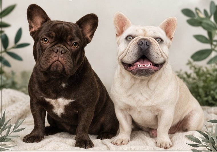 Fluffy carrier French Bulldog from the Le Epitome Kennels breeding programme in Waikato New Zealand