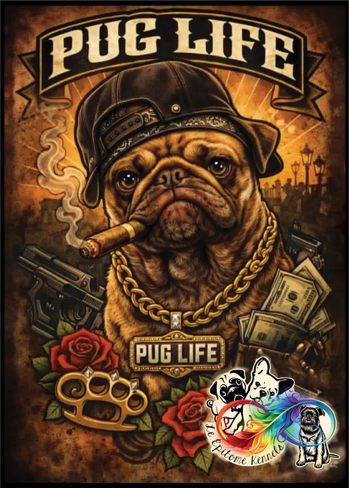 Pug Life Fridge Magnet