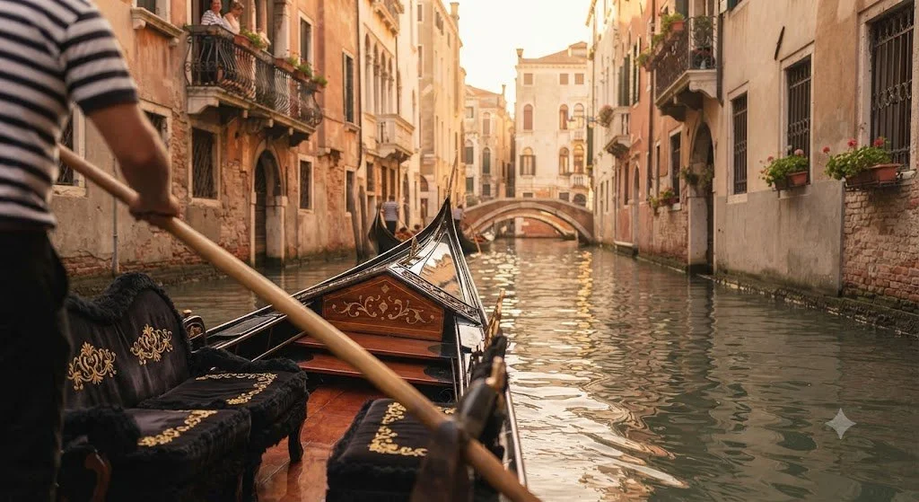 Venice: Where the city meets the sea.