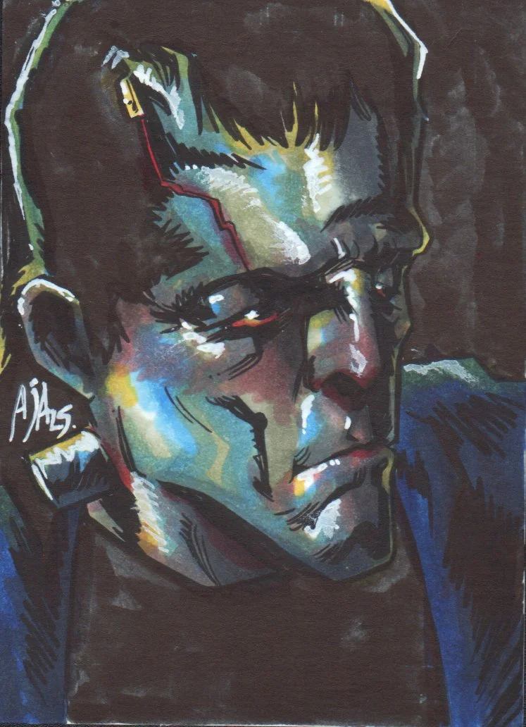 Commission FRANKENSTEIN Universal Sketchcards-Colors-August 2025.jpg