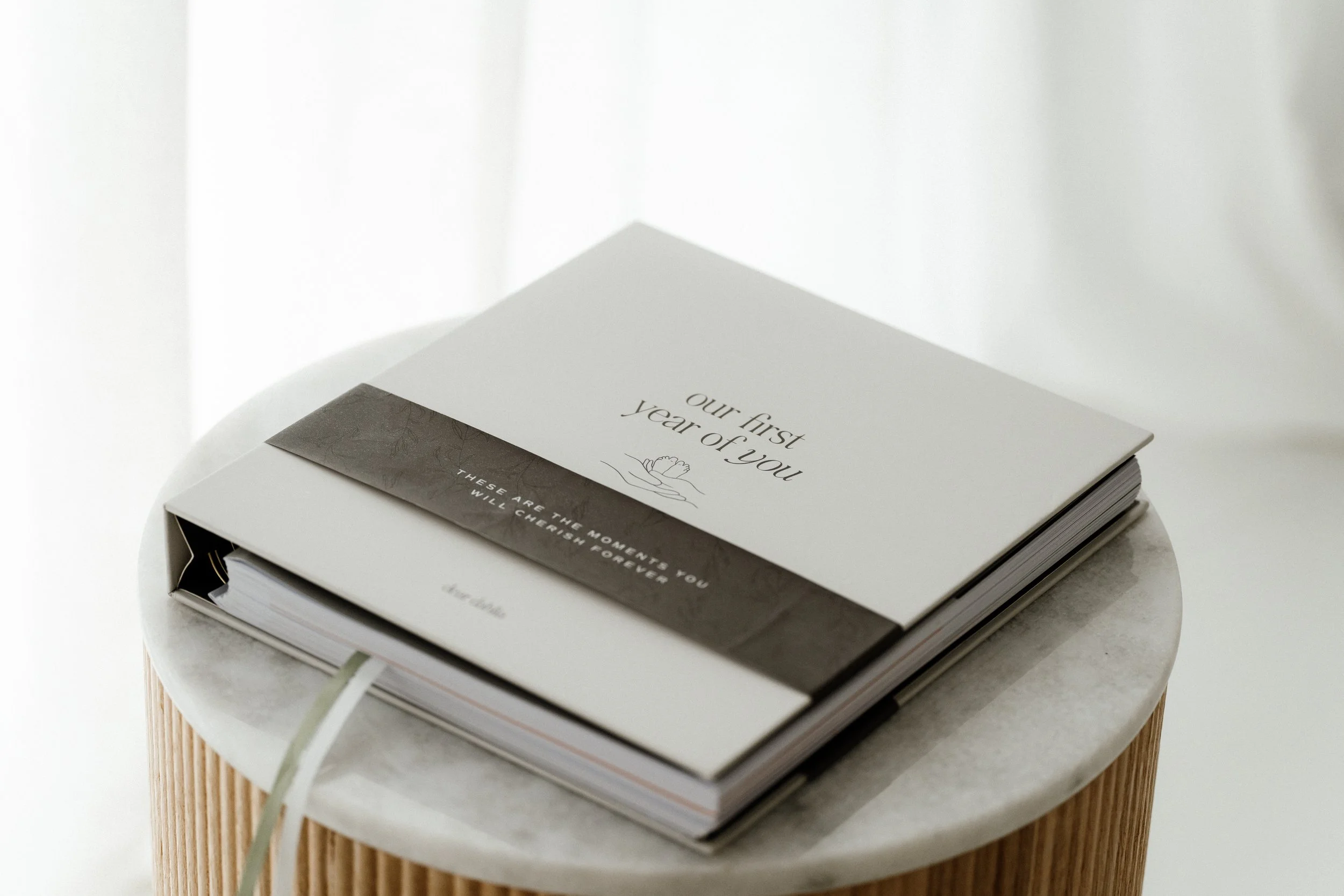 Keepsake baby journal for the first year