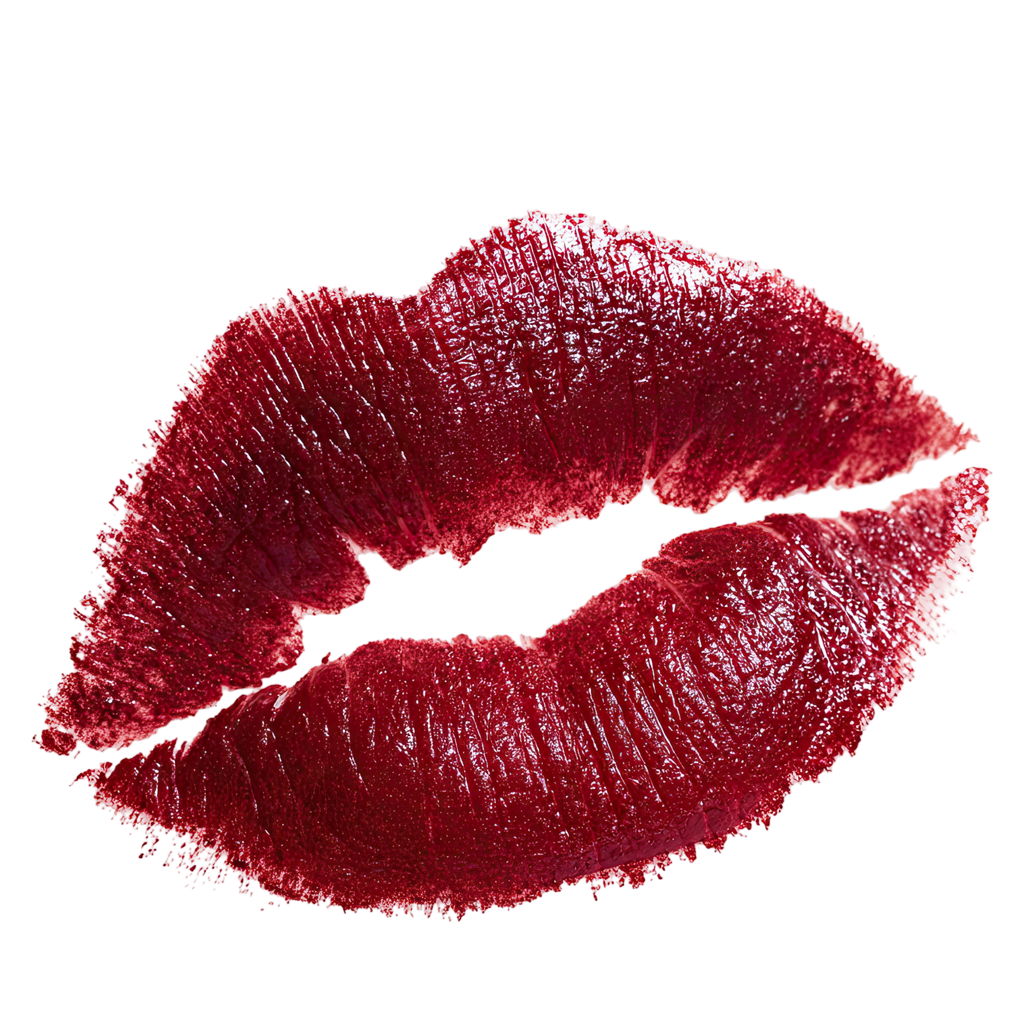 Lipstick kiss print.