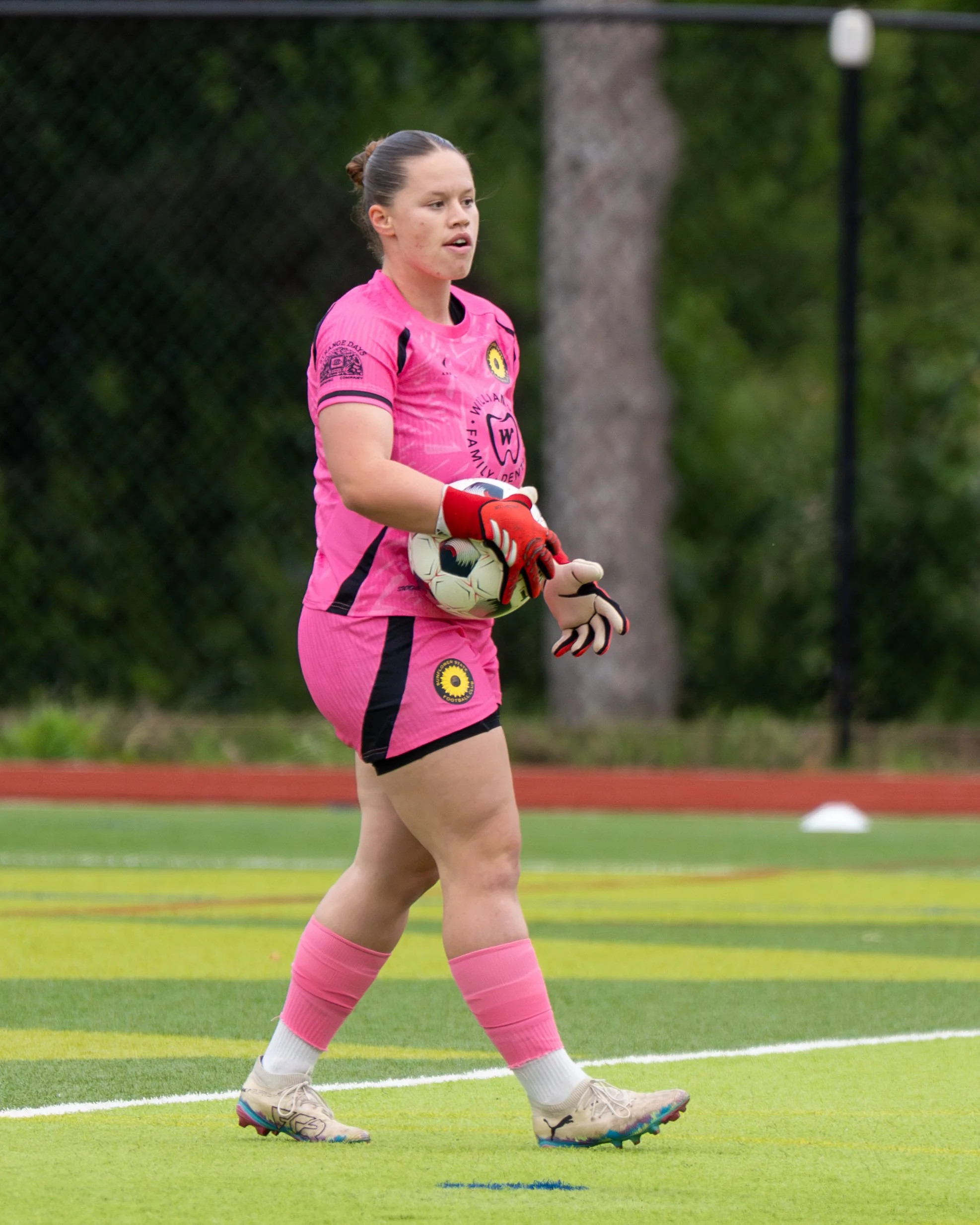 Sunflower State FC goalkeeper holds the ball after making a save at home against KC Current II on May 20th, 2026 - Photo by: Austin Farrow