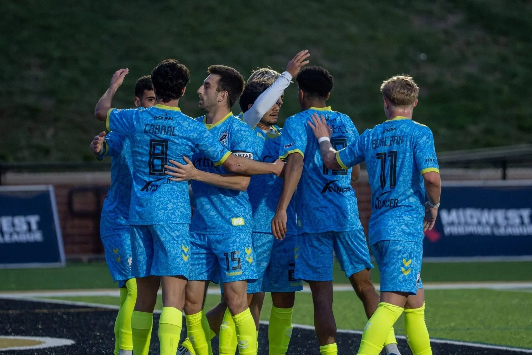 Union Omaha celebrates after scoring a goal in the U.S. Open Cup First Round match against BOHFS St. Louis in St Louis on March 18th, 2026