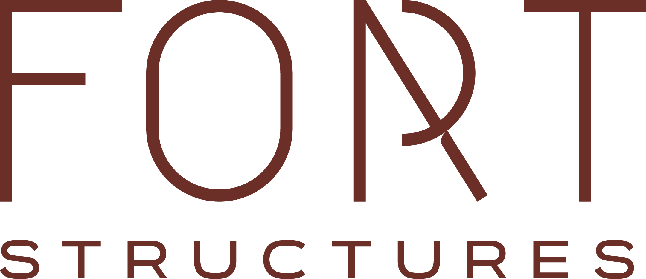 Logo for FORT Structures featuring the company name with 'FORT' in large brick red letters and 'Structures' in smaller brick red letters beneath.