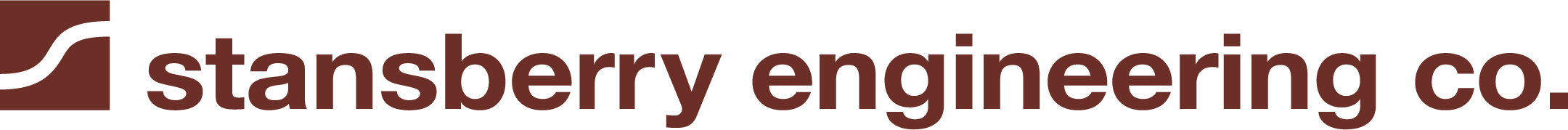 Logo of Stansbury Engineering Co. with a stylized terrain or hill icon.