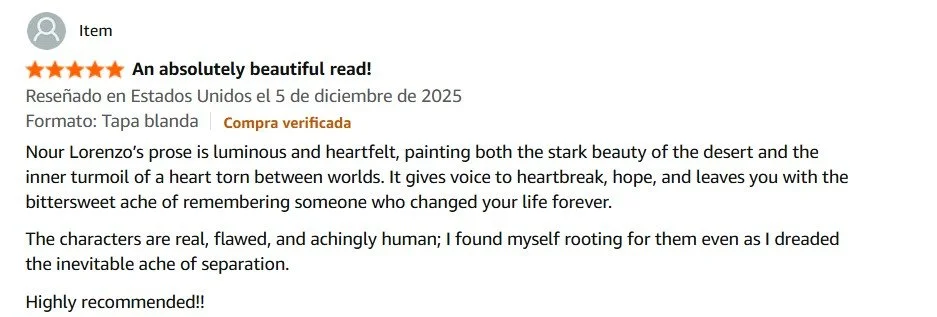 Review book. Heartfelt, luminous, heart torn between two worlds. Heartbreak