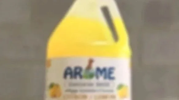 A gallon of Arm & Hammer OxiClean outdoor stain remover.