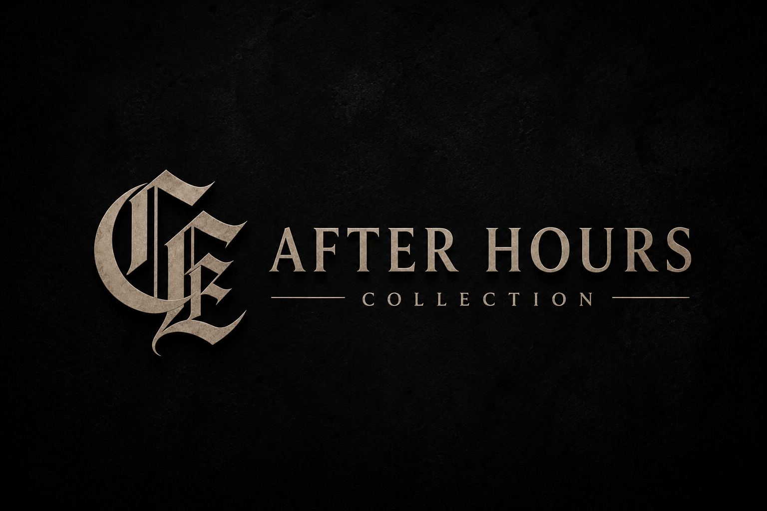 Logo for the 'After Hours Collection' featuring stylized text and a dark background.