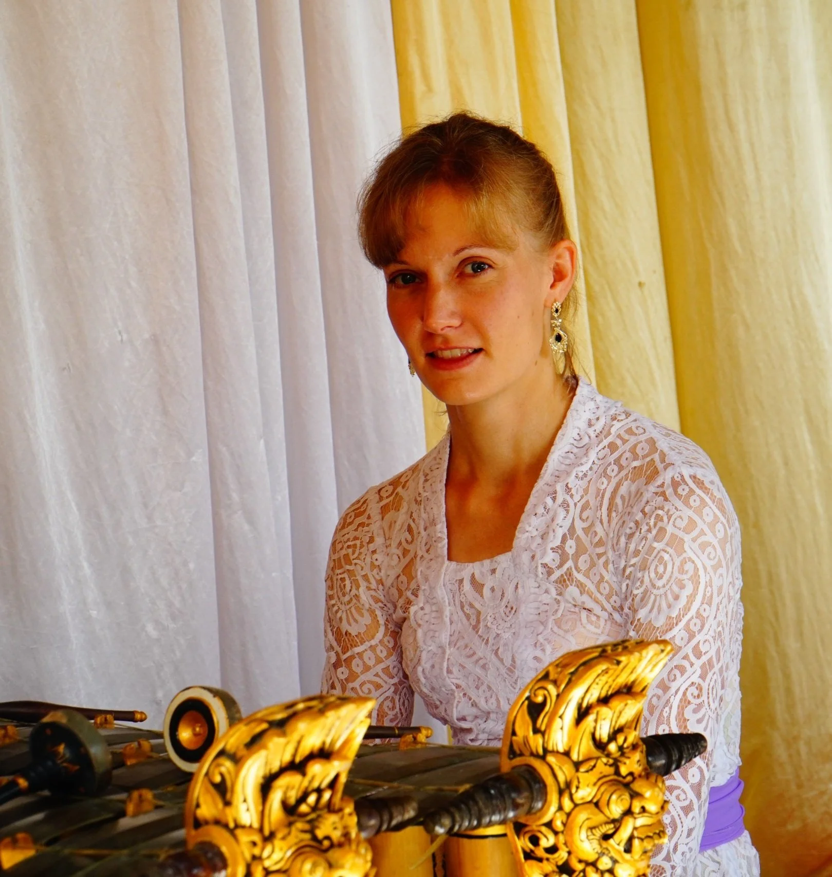 Carla plays Gender on Bali cultural immersion