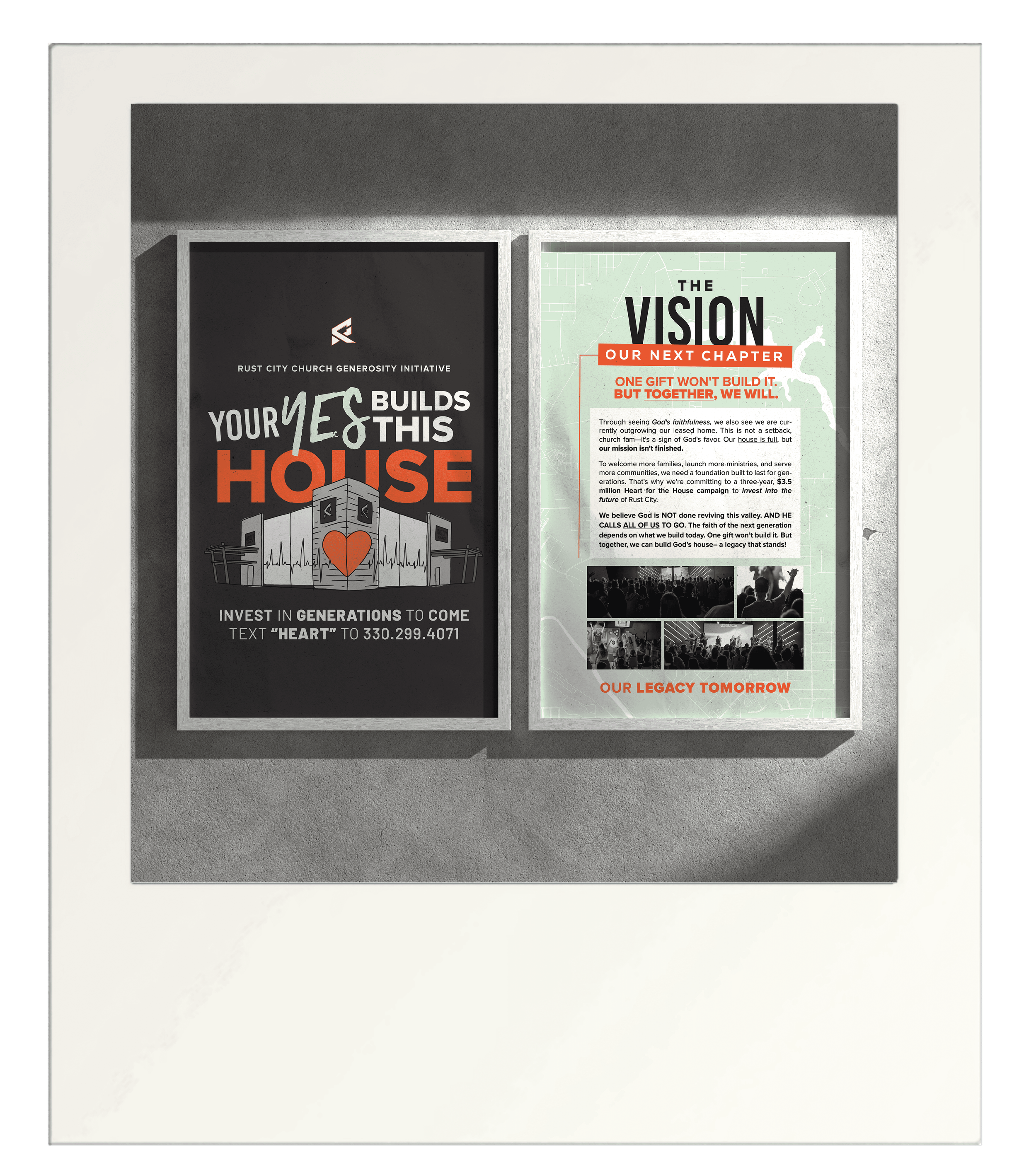 heart for the house giving campaign posters design