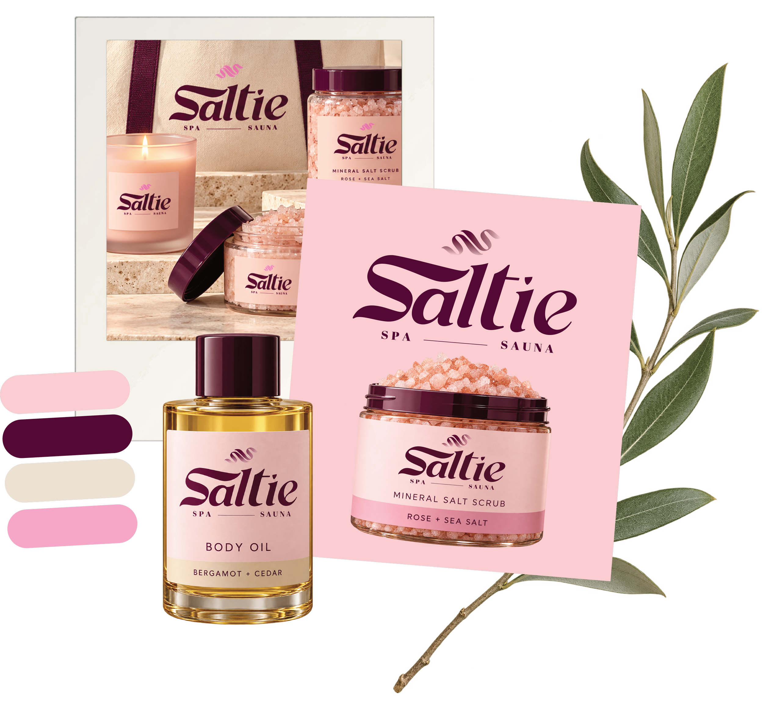 branding for saltie a spa and sauna company
