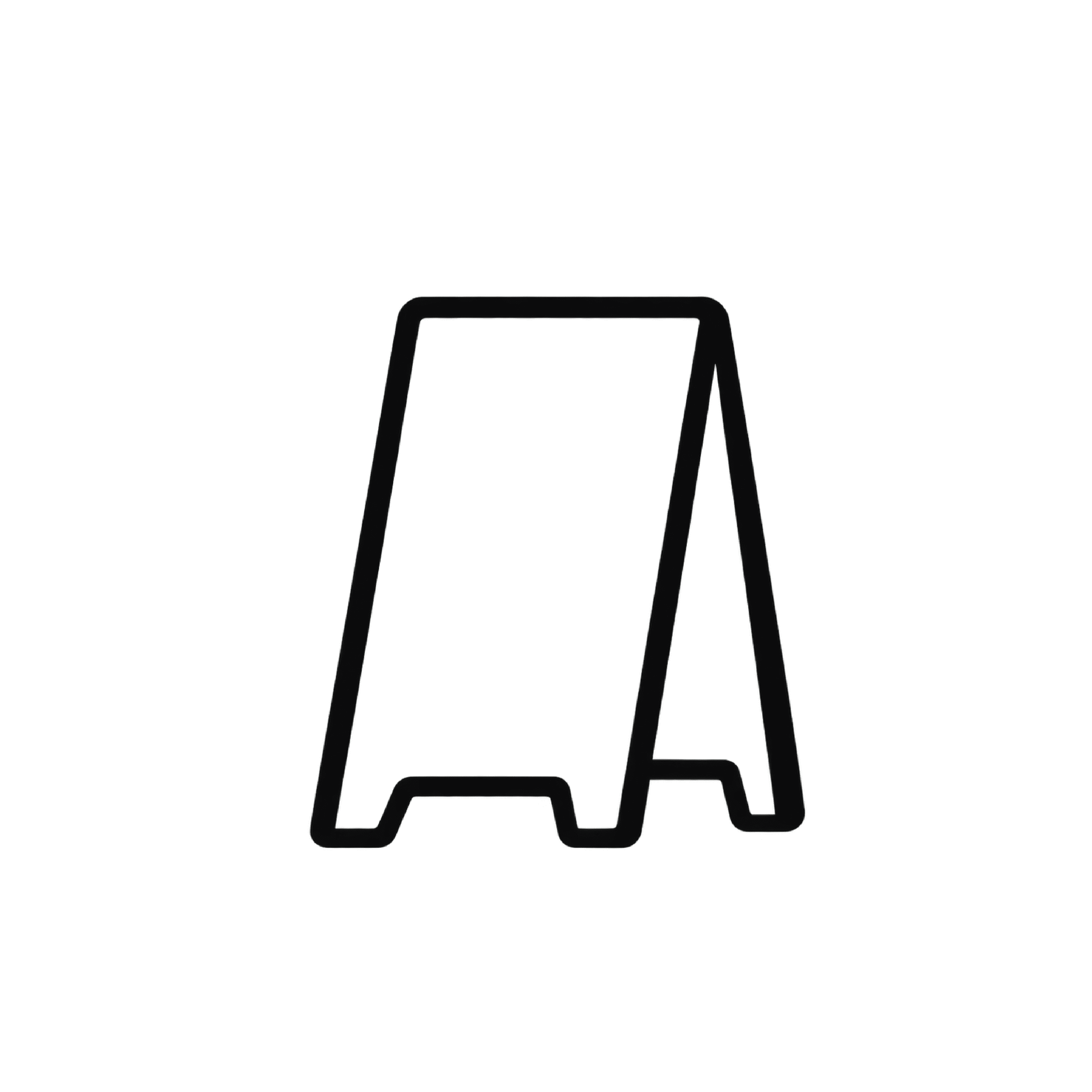 icon outline a-frame signage