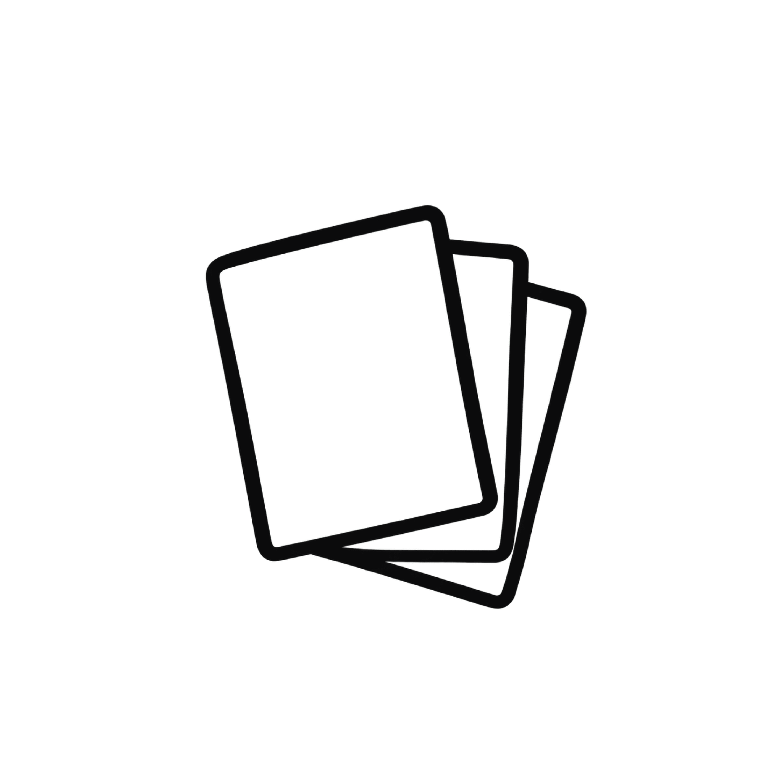 icon outlined print cards for digital print