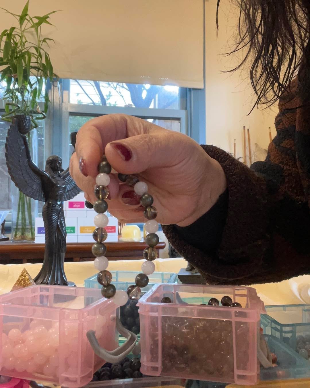 Something surprised me at Friday Circle.

As part of our Solstice gathering, I created a personalised Venusian amulet bracelet for each woman based on her Venus placement.

I chose the crystal beads intuitively - creating each bracelet as a reflectio