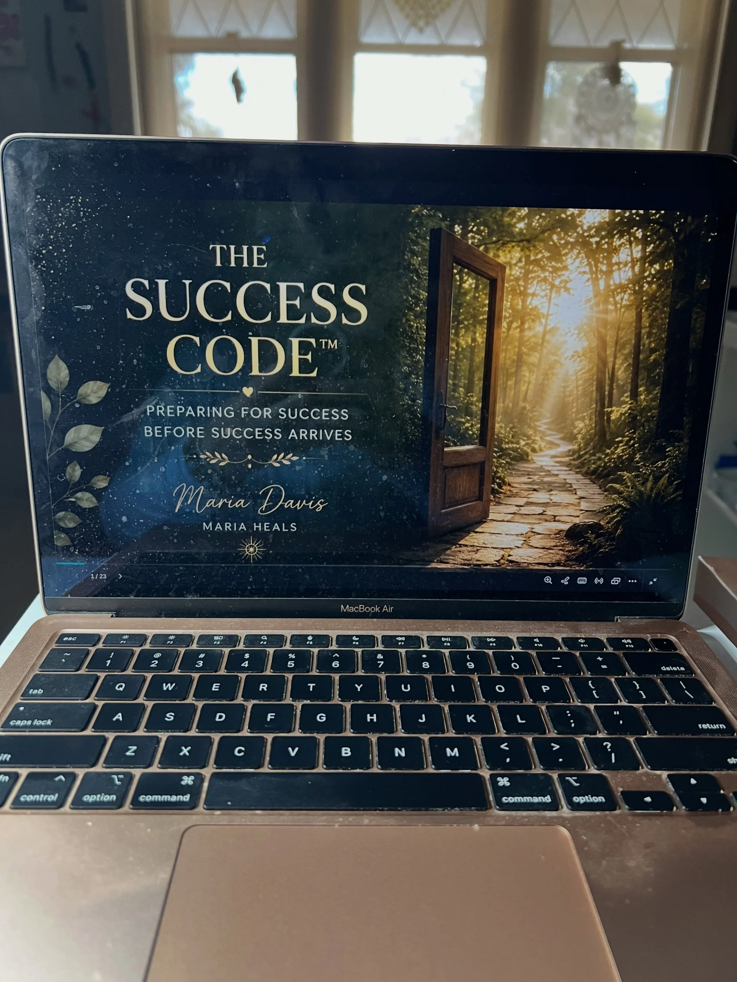 Saturday morning vibe: finessing Tuesday&rsquo;s slides. 💻🌿
I&rsquo;m so excited to share this one.
The Success Code&trade;
Preparing for success, before success arrives.
The door&rsquo;s open and Tuesday, I&rsquo;m walking you through it.
Come alo
