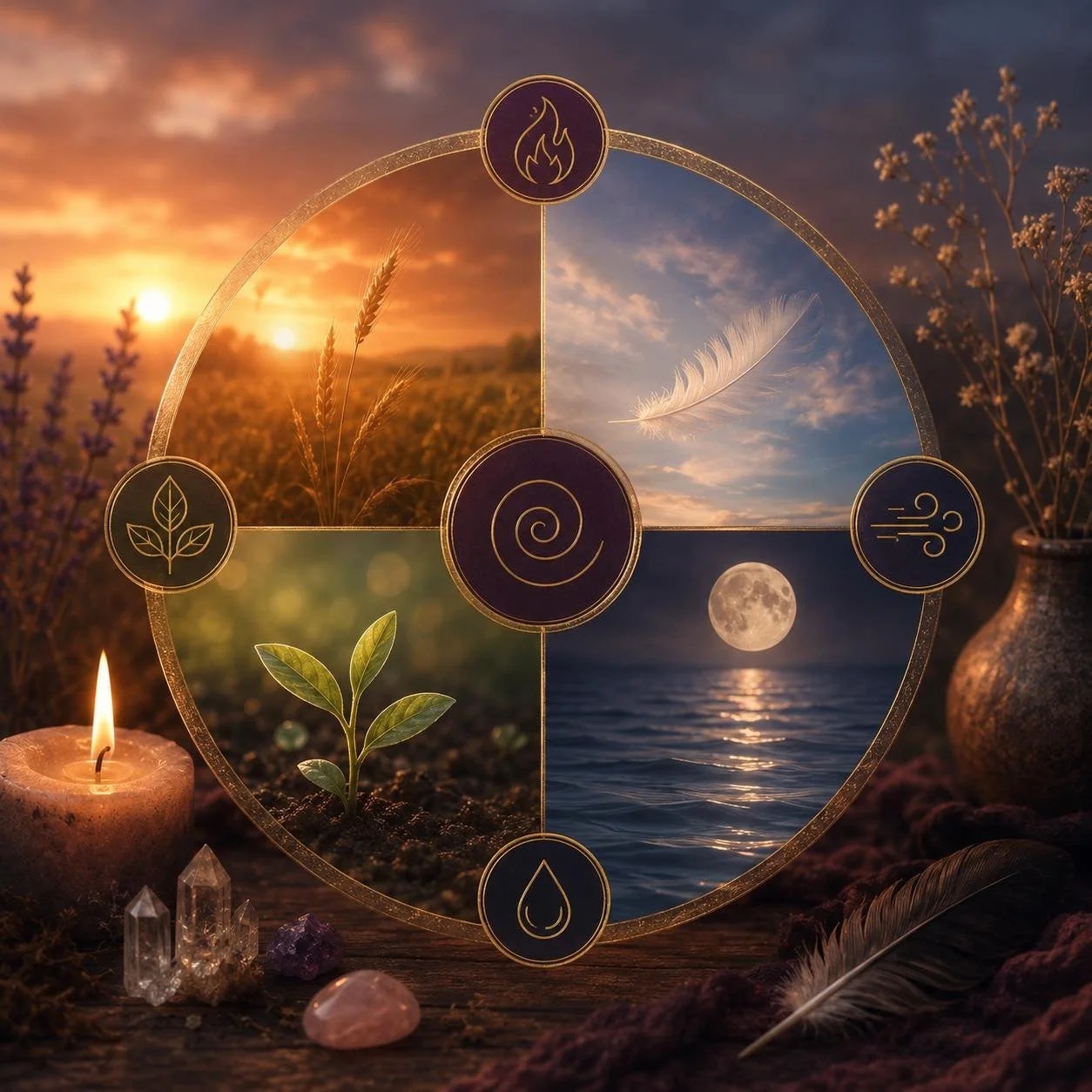 🍂 August 1 A Turning Wheel Ritual

Today marks another turning of the wheel.

Whether you know this day as the beginning of a new month, the turning of the seasons, or simply a moment to pause, it offers us an opportunity to reconnect with ourselves