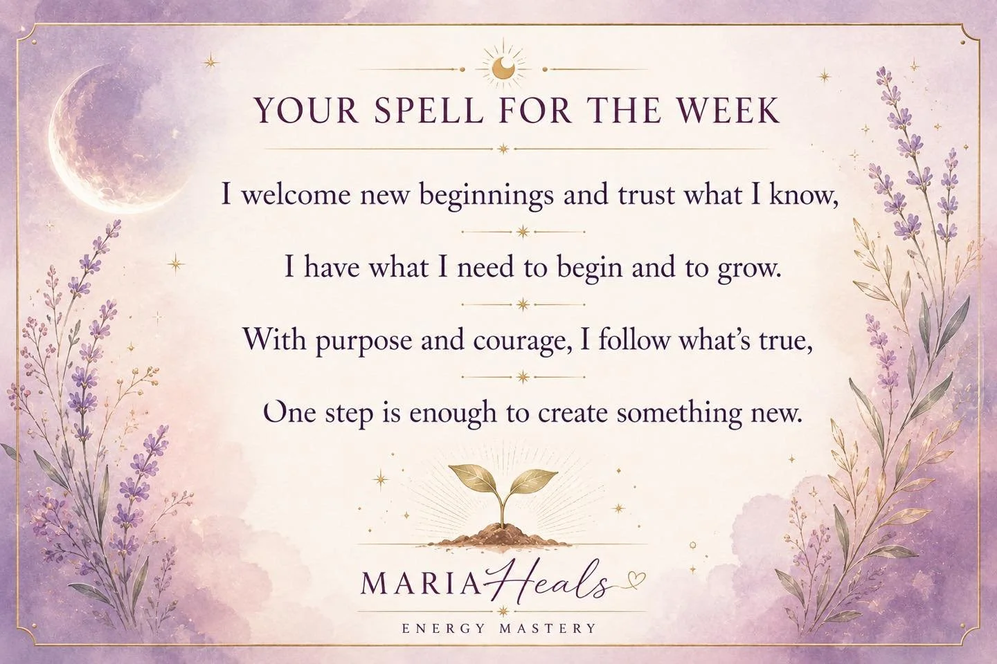 ✨ YOUR SPELL FOR THE WEEK ✨

Something I&rsquo;ve been thinking about this week is that beginnings don&rsquo;t always announce themselves loudly.

Sometimes something simply starts asking for our attention.

An idea we keep returning to.
A conversati