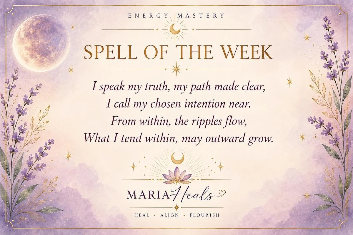 ✨ SPELL OF THE WEEK ✨
This week&rsquo;s spell is about intention and the ripple it creates.

Last week, four women gathered with me at the Spring Equinox and chose four very different intentions: Calmness. Curiosity. Truth. Freedom.

Different women.
