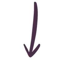 Black question mark with purple arrow pointing downward