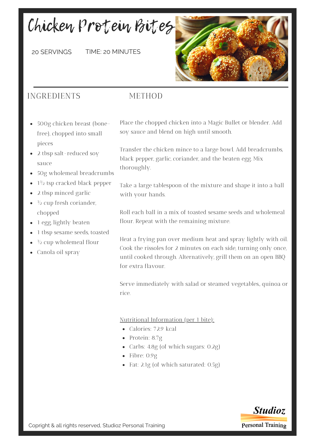Chicken Protein Bites