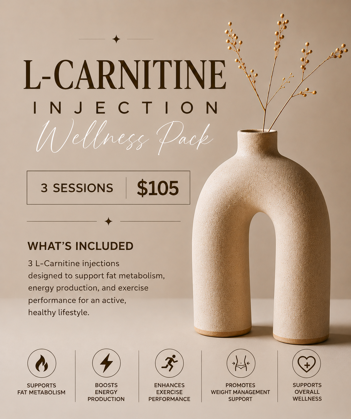L-Carnitine Injections - 3 sessions