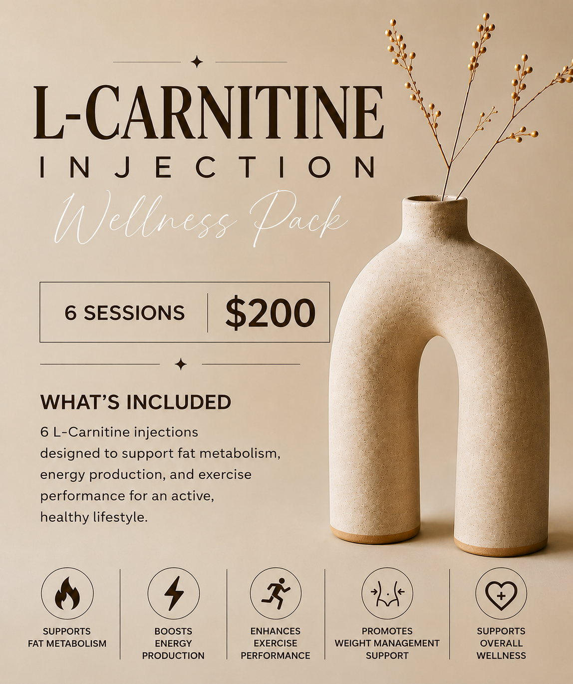 L-Carnitine Injections - 6 sessions