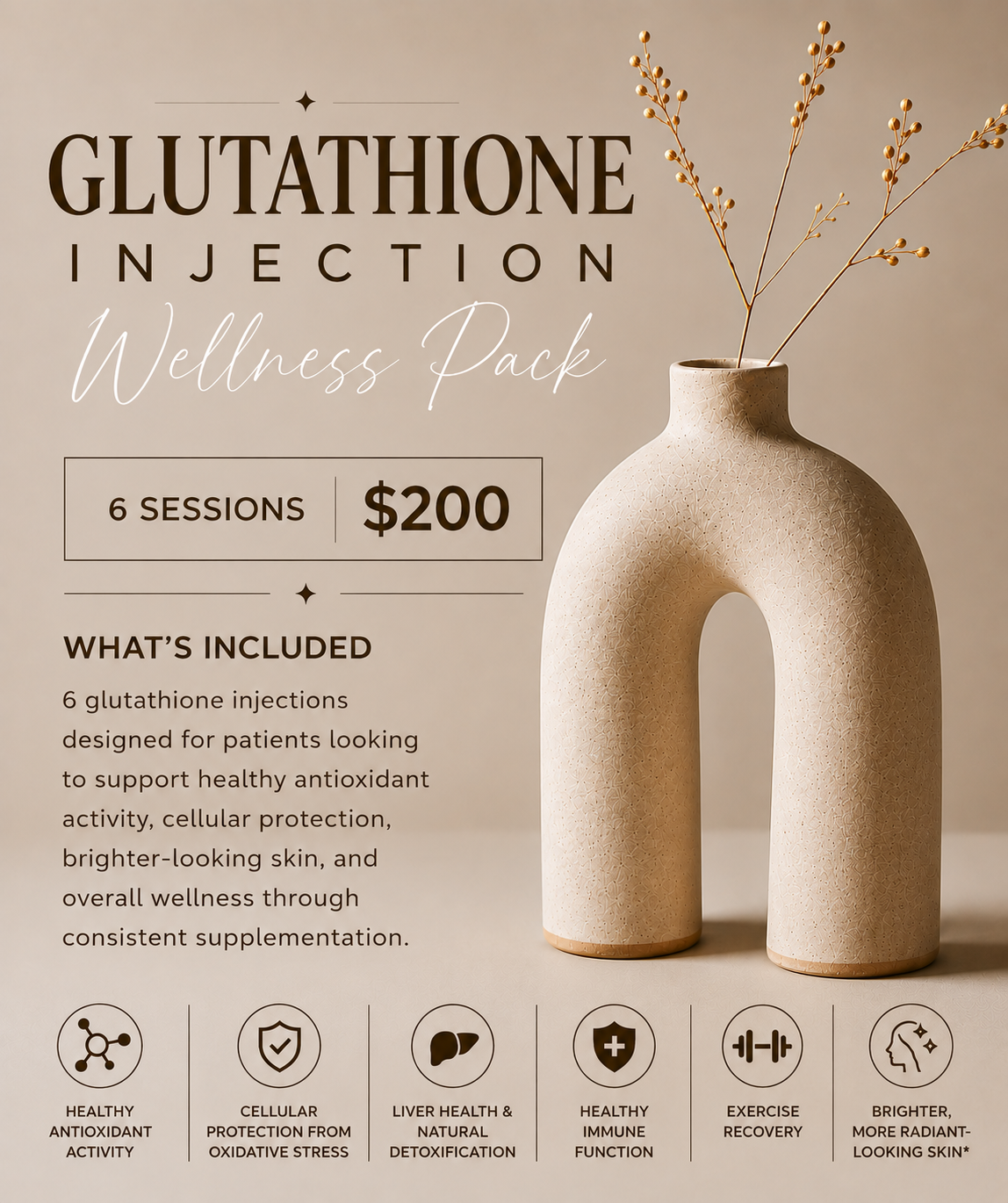 Glutathione Injections - 6 sessions