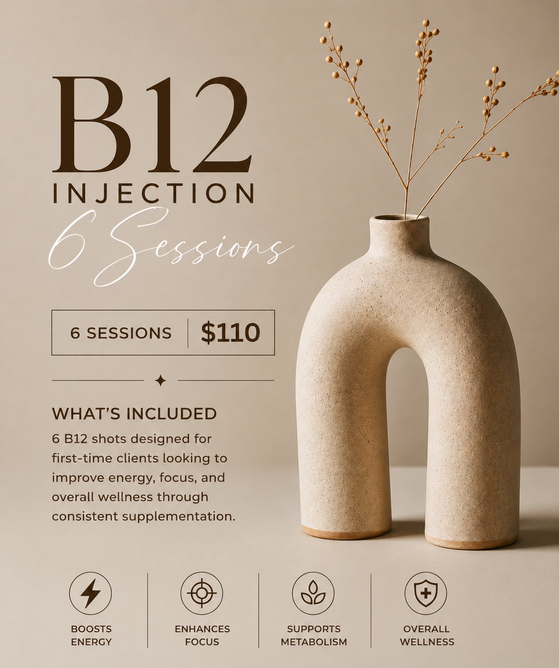 Vitamin B12 Injections - 6 sessions
