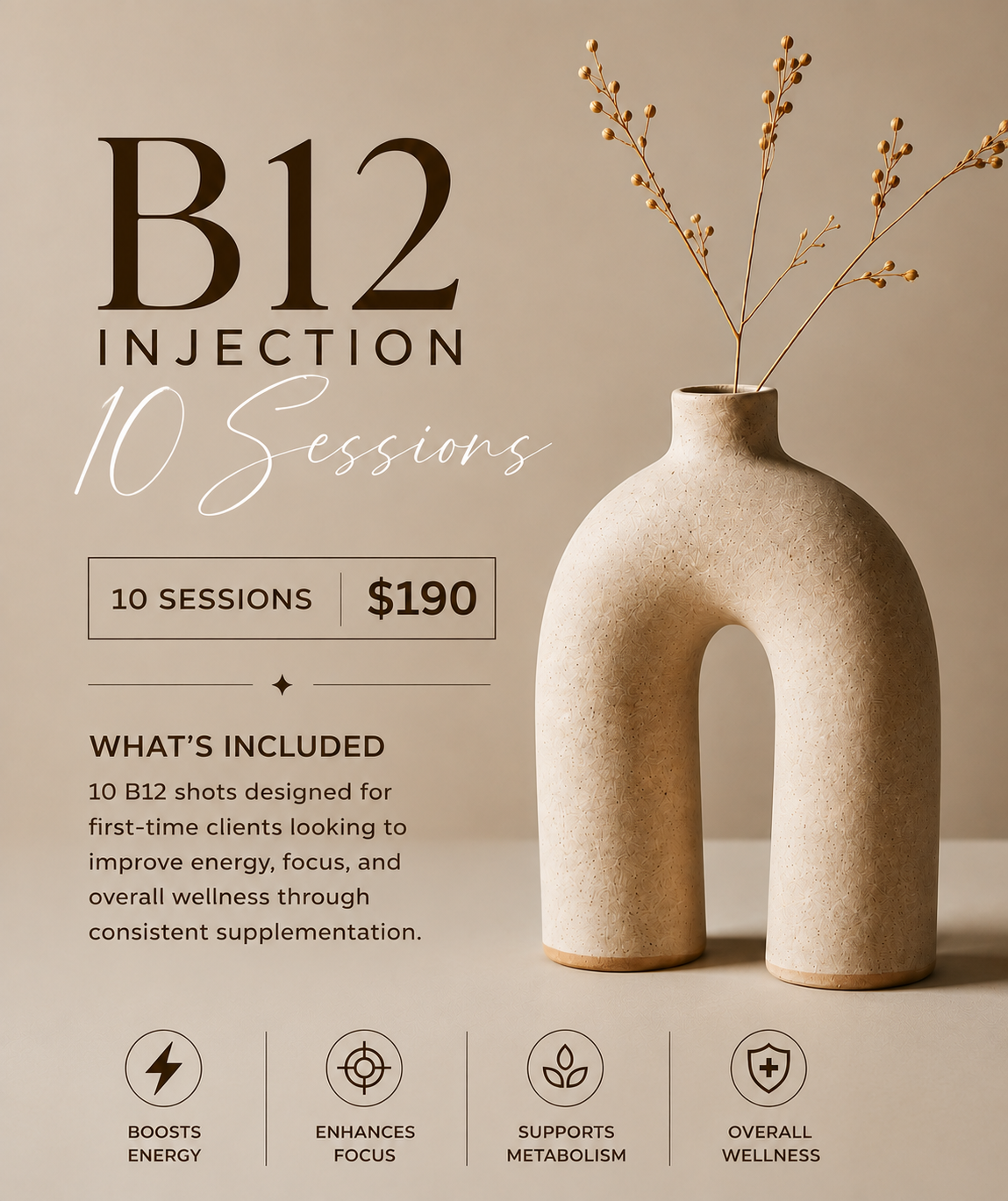 Vitamin B12 Injections - 10 sessions