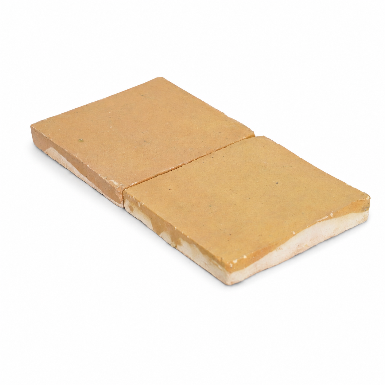 Handcrafted beige Zellige clay tiles from Fez, Morocco