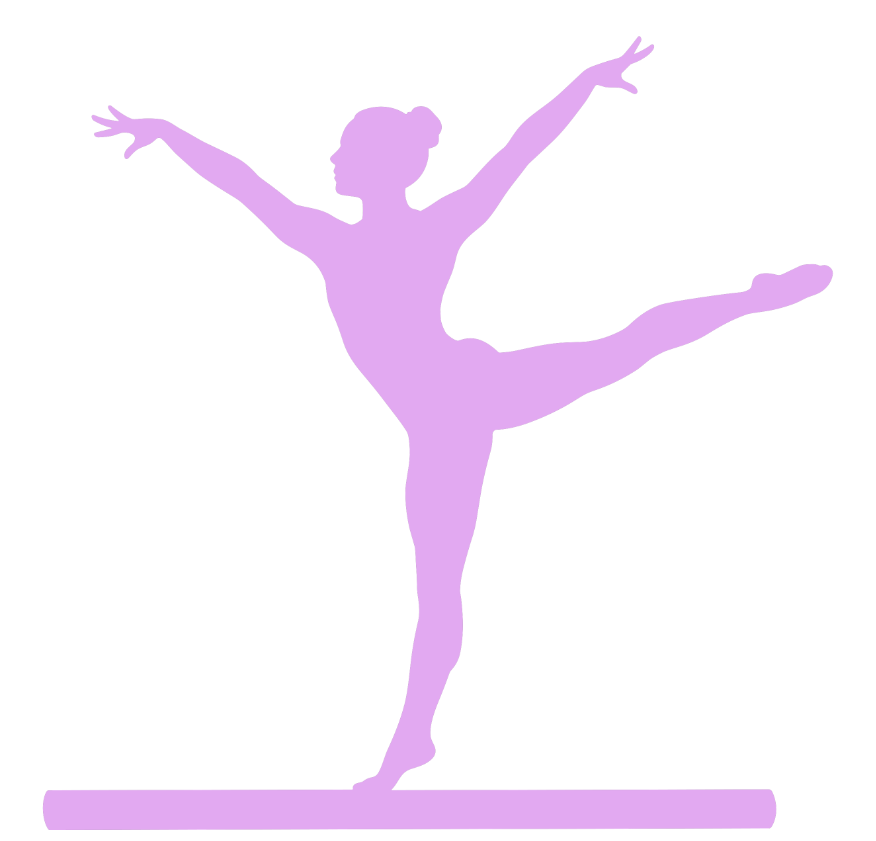 Silhouette of a female ballet dancer in a pirouette pose, standing on one leg with arms extended and the other leg lifted.