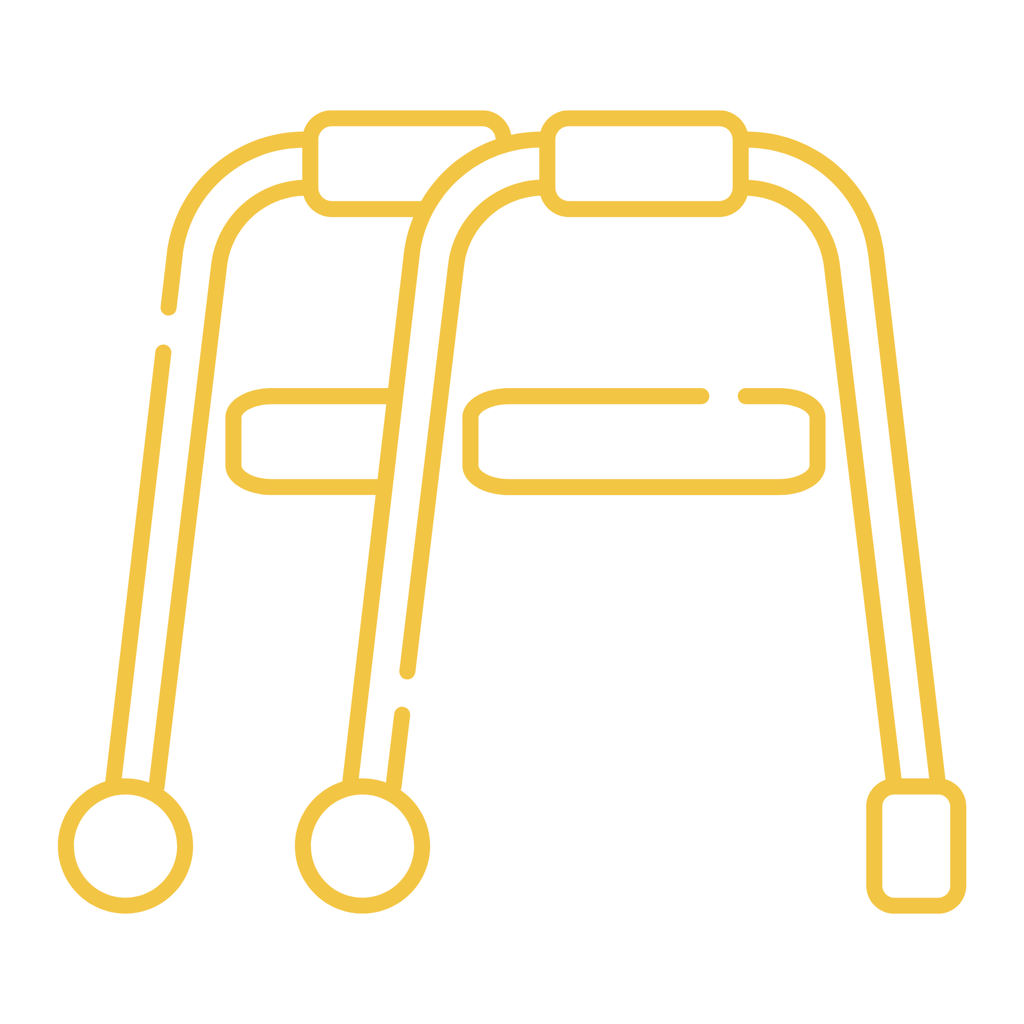 Neon outline of a bus, depicted with yellow lines on a black background.