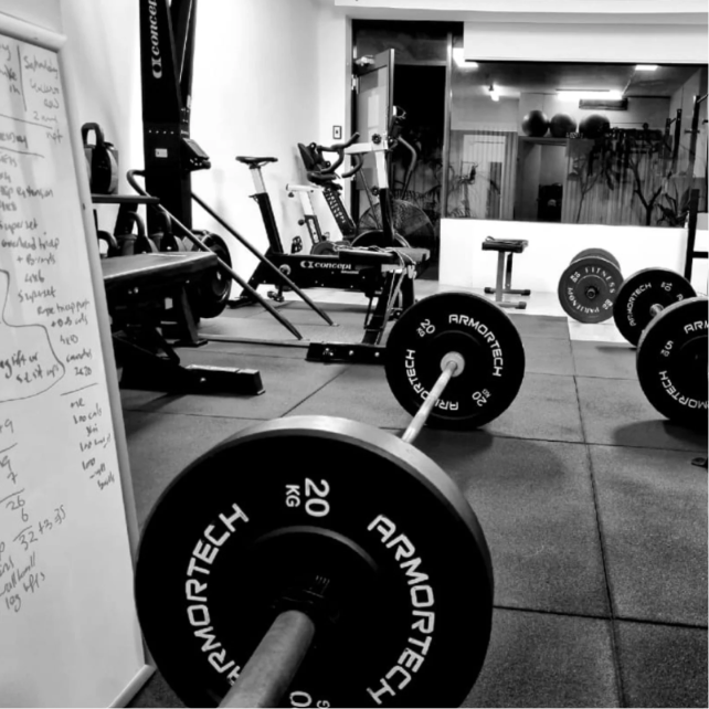 Small group training set up for a strength class