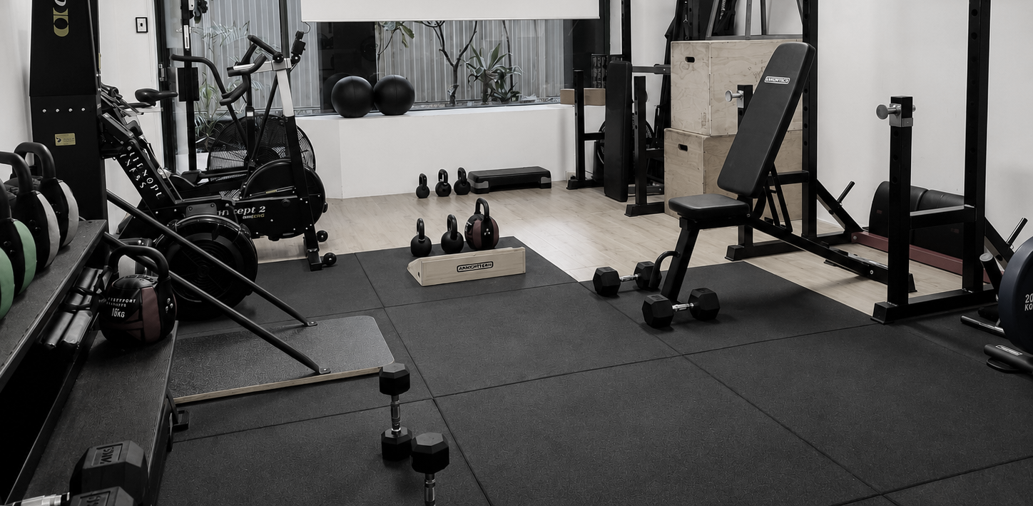small group training set up in the small gym