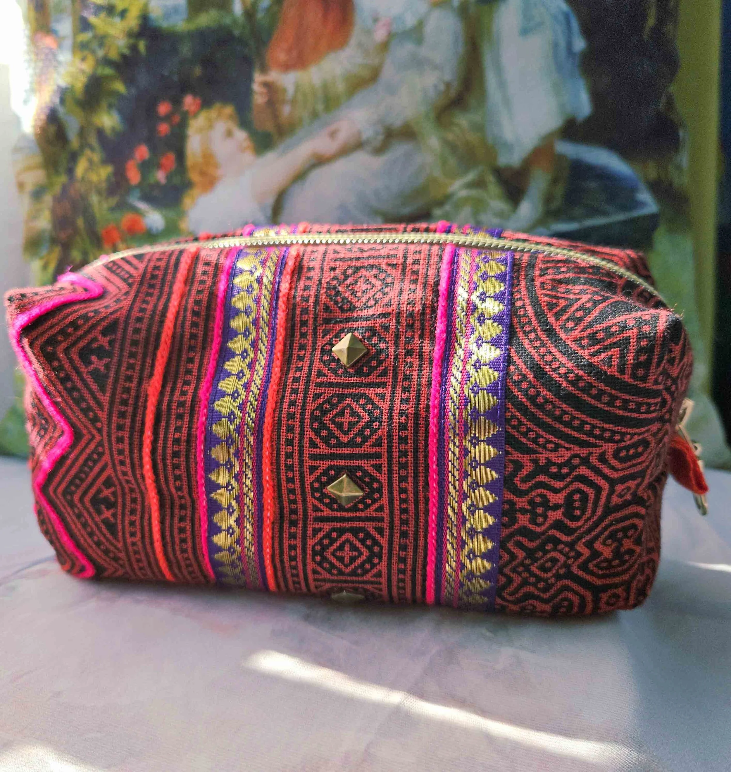 Ethnic Red Cosmetic bag