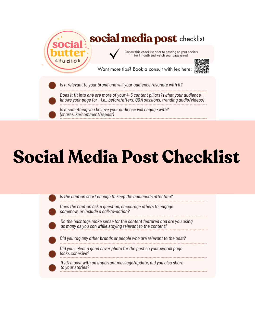 Social Media Checklist